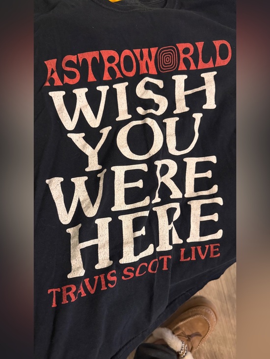 Travis Scott Tops - Astroworld "Wish You Were Here" Travis Scott Tour Tee - Black/Red/White